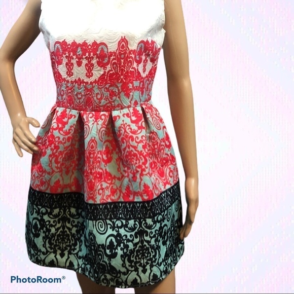 CRFS sleeveless printed A-line dress - Picture 2 of 6